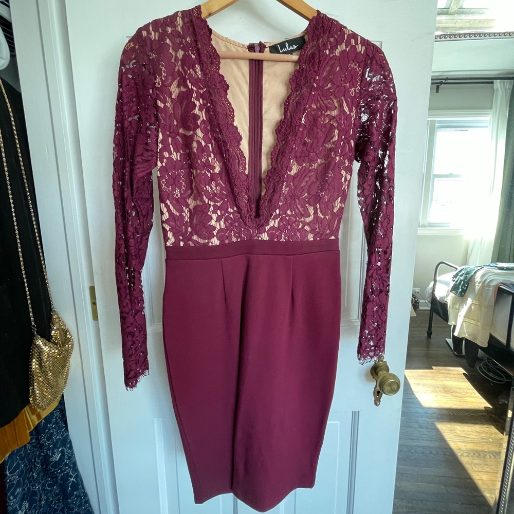 Plunging Neckline Cocktail Dress